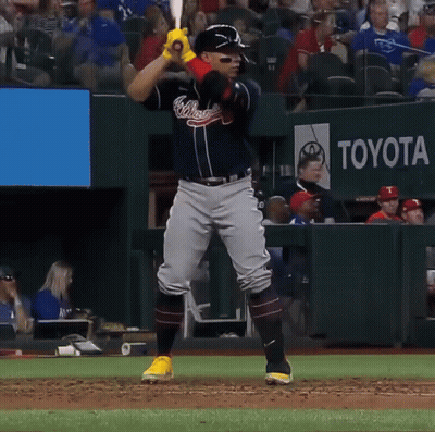 Baseball Player In Braves Shirt GIF