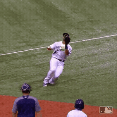 Baseball Player In Braves Shirt Sliding Into Home Plate GIF