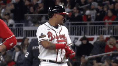 Baseball Player In Braves Uniform GIF