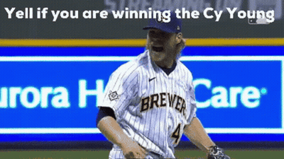 Baseball Player In Brewers Jersey On Field GIF