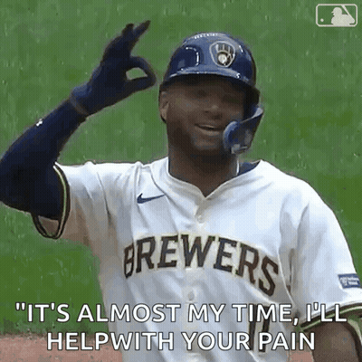 Baseball Player In Brewers Jersey Thumbs Up GIF