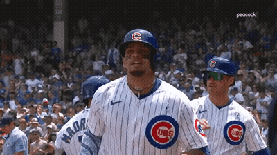 Baseball Player In Chicago Cubs Uniform GIF