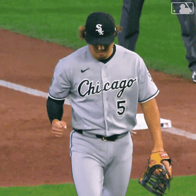Baseball Player In Chicago Uniform Number 5 GIF