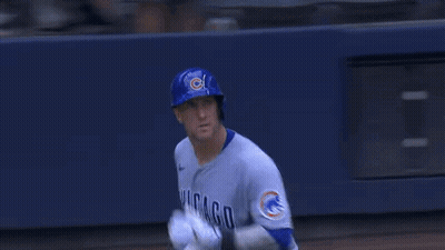 Baseball Player In Chicago Uniform Running GIF