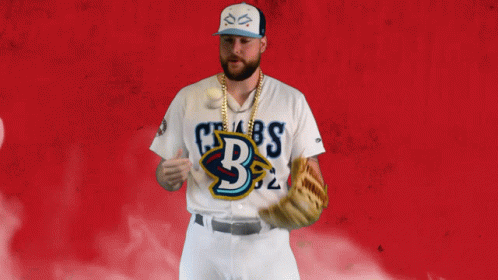 Baseball Player In Crabs Jersey Throwing Baseball GIF