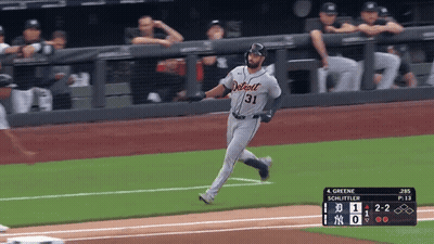Baseball Player In Detroit Jersey GIF