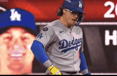 Baseball Player In Dodgers Uniform GIF