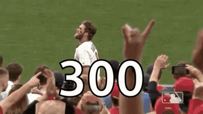 Baseball Player In Front Of Crowd With Hands Up GIF