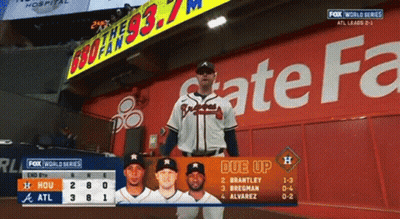 Baseball Player In Front Of Due Up Sign GIF