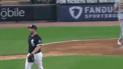 Baseball Player In Front Of Fanduel Sportsbook Sign GIF