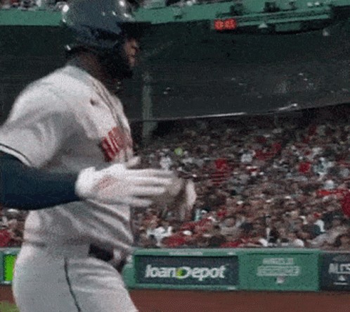 Baseball Player In Front Of Loandepot Sign GIF