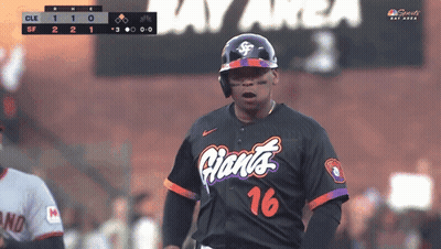 Baseball Player In Giants Jersey GIF