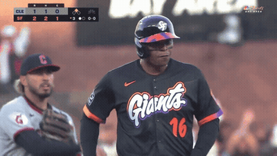 Baseball Player in Giants Jersey