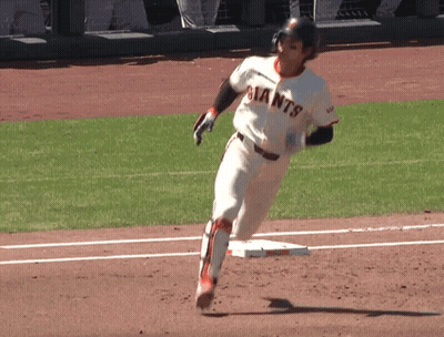 Baseball Player In Giants Jersey Running GIF