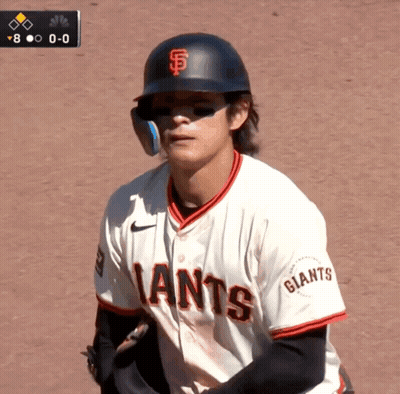 Baseball Player In Giants Jersey GIF