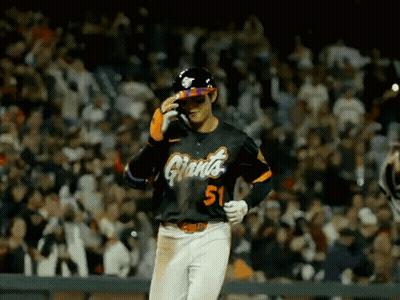 Baseball Player In Giants Jersey Walking GIF