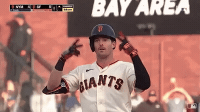 Baseball Player In Giants Jersey GIF