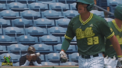 Baseball Player In Green Jersey Number 33 GIF