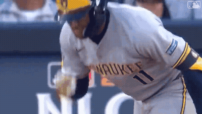 Baseball Player In Hawks 11 Jersey GIF