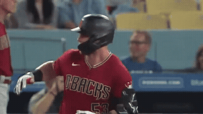 Baseball Player In Helmet And Dbacks Jersey GIF