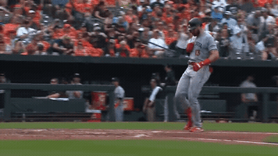 Baseball Player In Jersey Number 13 On Base GIF