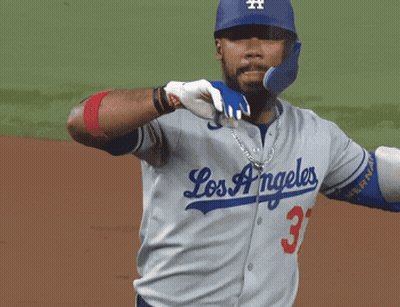 Baseball Player In Los Angeles Jersey Number 37 GIF