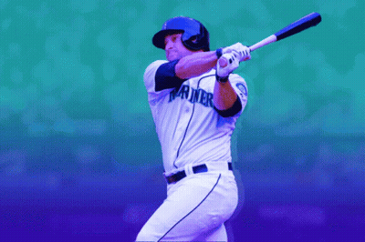 Baseball Player In Mariner Shirt GIF