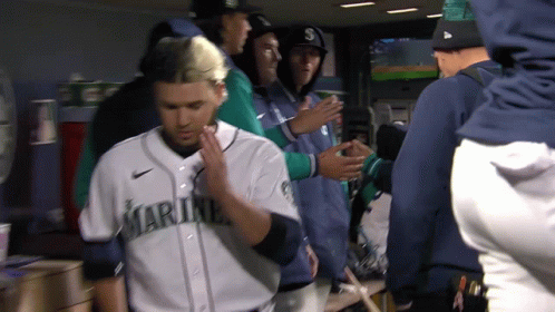 Baseball Player In Marines Jersey GIF