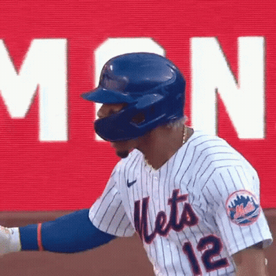 Baseball Player in Mets Jersey