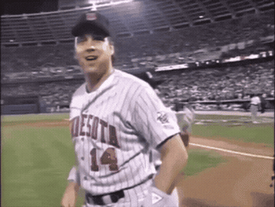 Baseball Player In Minnesota Jersey GIF