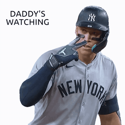Baseball Player In New York Jersey And Helmet GIF