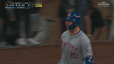 Baseball Player In New York Jersey High Fives Teammate GIF