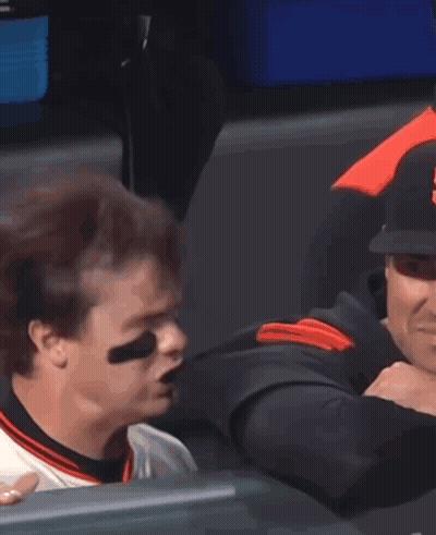 Baseball Player In Nike Jersey Sitting GIF