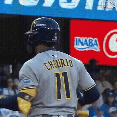Baseball Player In Number 11 Jersey GIF