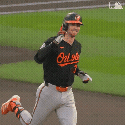 Baseball Player In Orioles Uniform Running GIF