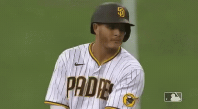 Baseball Player In Padres Uniform Smiling GIF