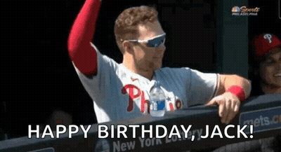 Baseball Player In Phillies Jersey With Arms In Air GIF