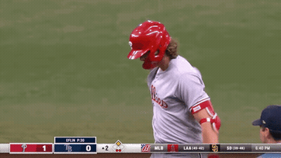 Baseball Player In Phillies Jersey GIF