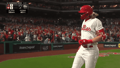 Baseball Player In Phillies Uniform On Field GIF