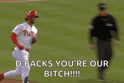 Baseball Player In Phillies Uniform Running GIF
