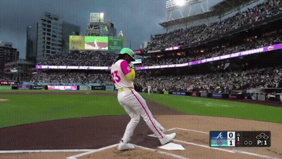Baseball Player In Pink And White Uniform Number 13 GIF