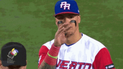 Baseball Player In Puerto Rico Jersey GIF