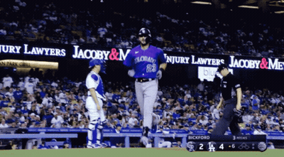 Baseball Player In Purple Uniform Number 23 GIF