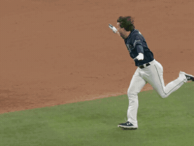 Baseball Player In Rays Jersey Running GIF