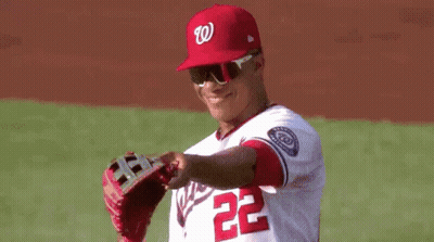 Baseball Player In Red Hat And Sunglasses GIF