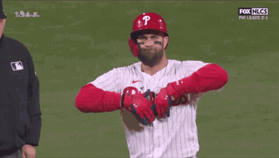 Baseball Player In Red Helmet With P GIF