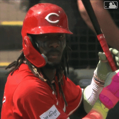 Baseball Player In Red Helmet With White C GIF