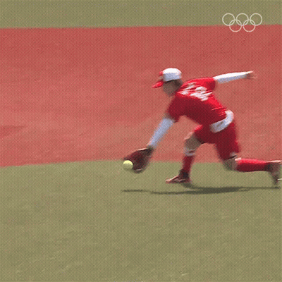 Baseball Player In Red Jersey JA Throwing Ball GIF