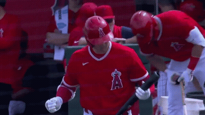 Baseball Player In Red Uniform And Helmet GIF