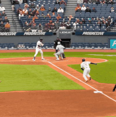 Baseball Player In Red Uniform Number 8 GIF